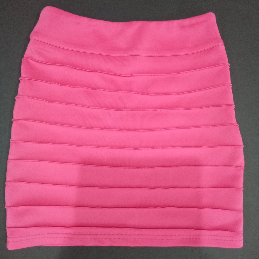 Pink mini skirt